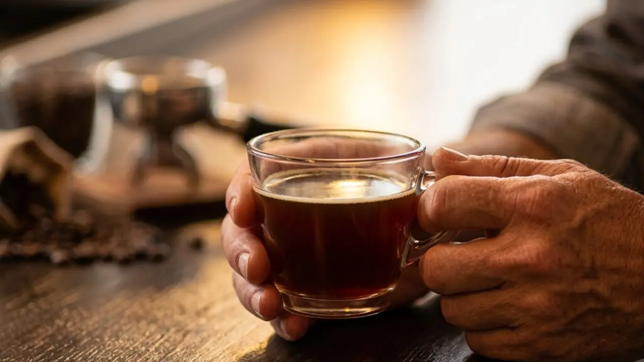 Caf&eacute; de especialidad en barra de bar