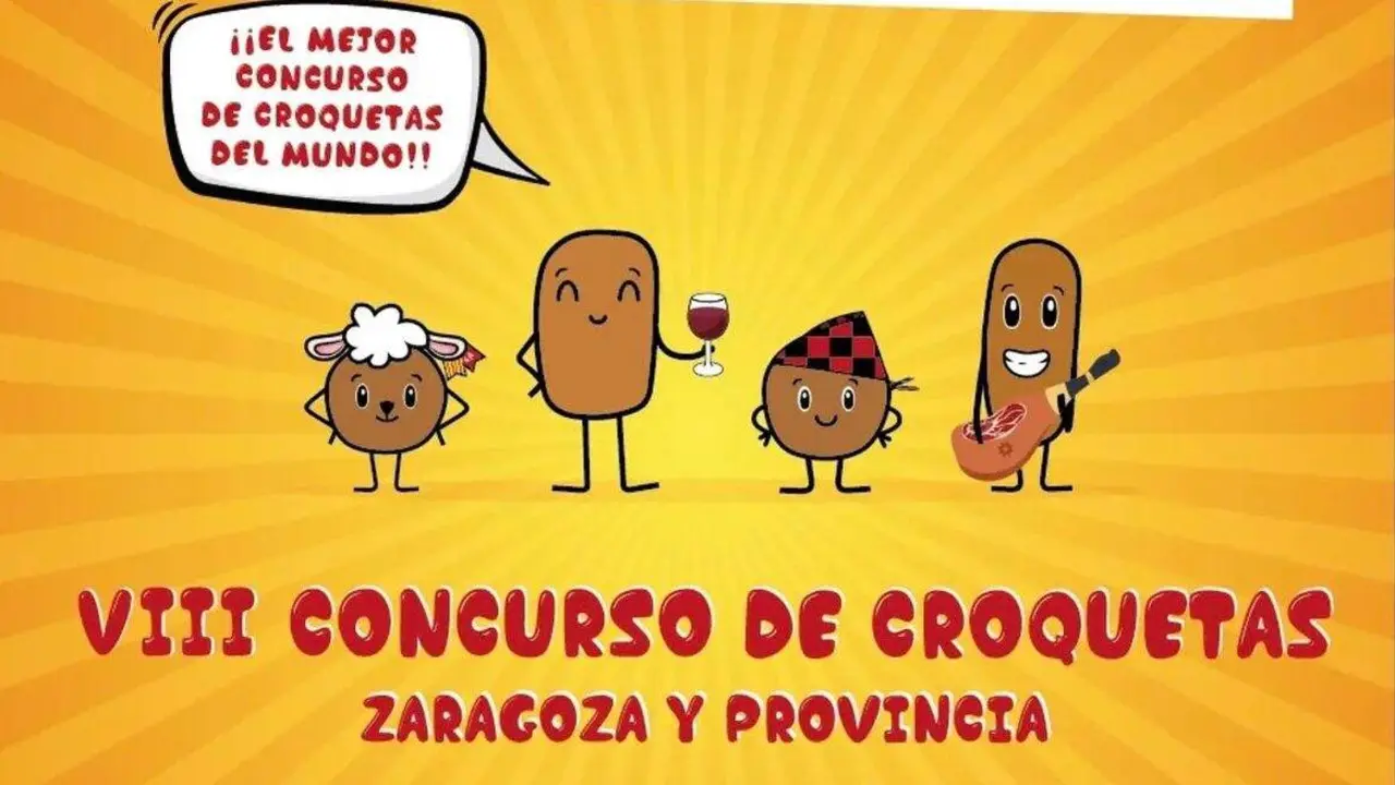 Cartel del VIII Concurso de croquetas de Zaragoza y provincia