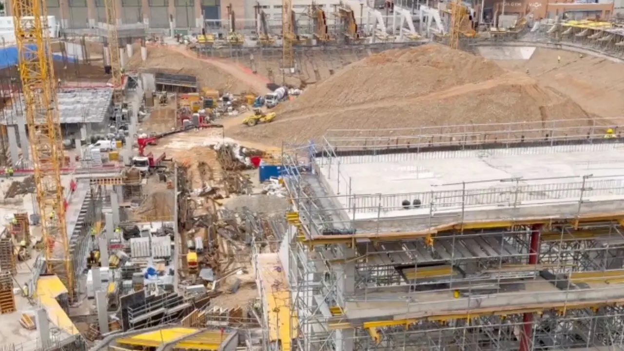 La continuidad de las obras de la Nueva Romareda tras m&aacute;s de 670 d&iacute;as de construcci&oacute;n / Obras Romareda