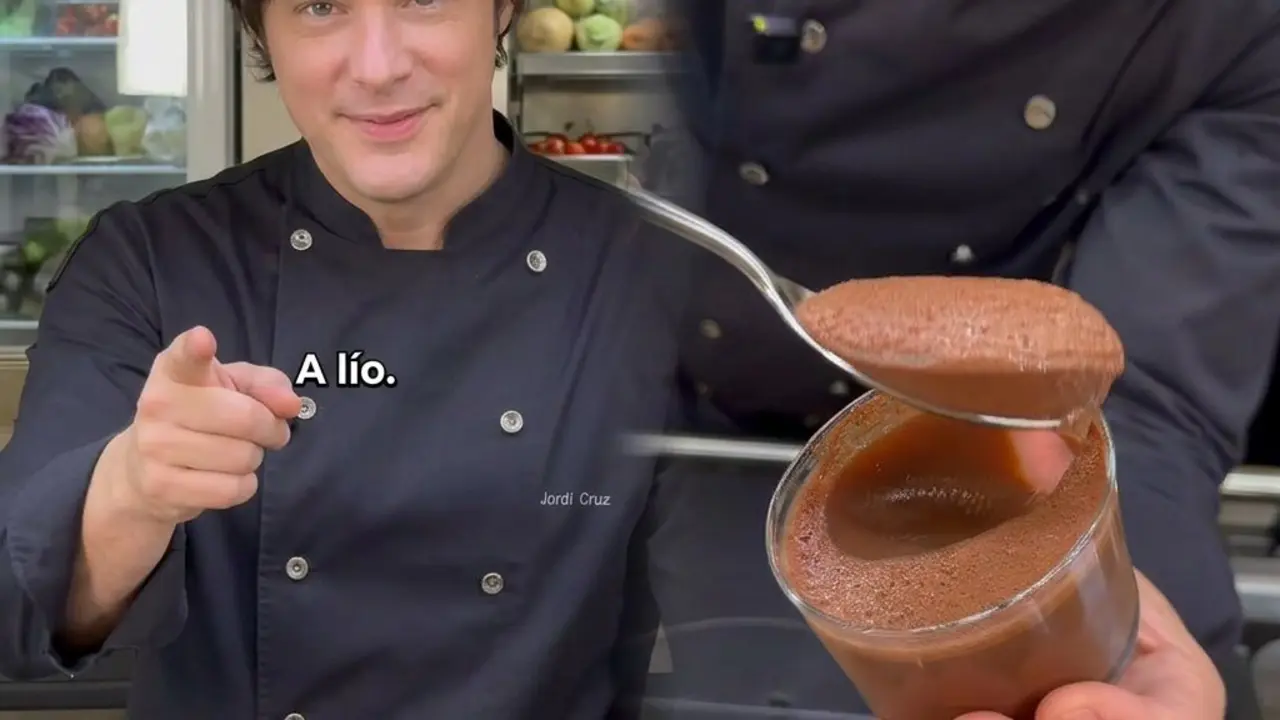 Jordi Cruz en v&iacute;deo. "Gu&iacute;a para un postre proteico con textura perfecta" / TIKTOK: @jordicruzof