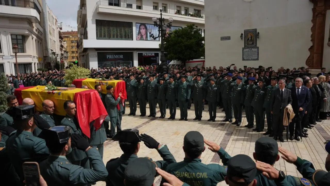 El funeral de los guardias civiles en Huelva