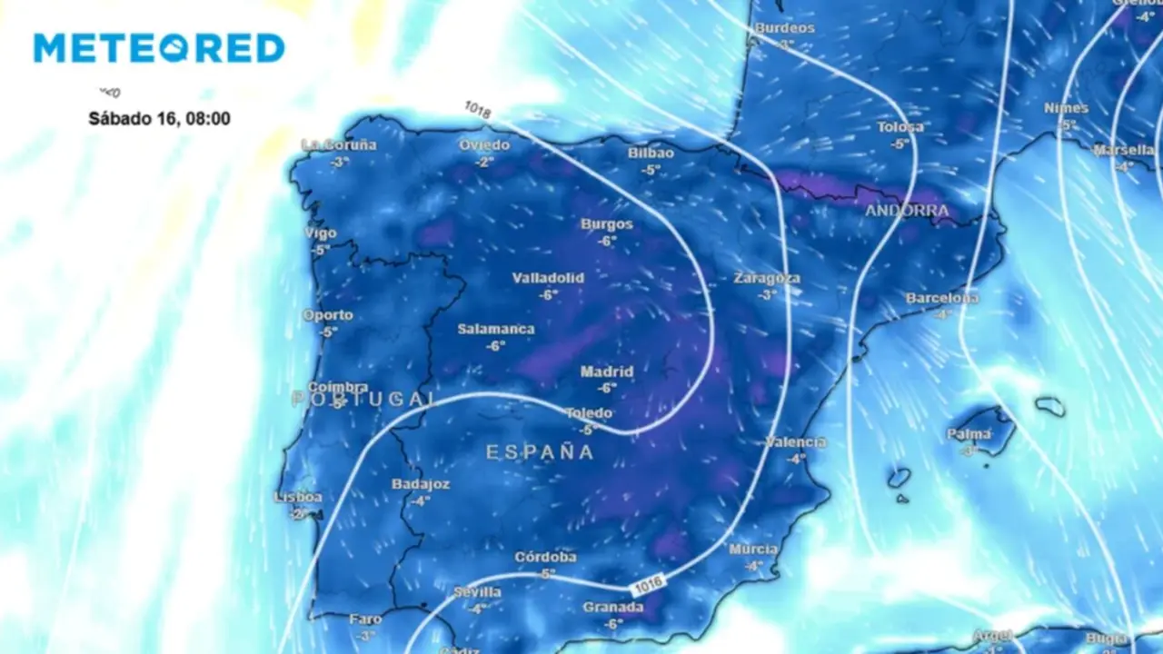 El mapa de Meteored para los d&iacute;as que llegan los Santos del Hielo a Espa&ntilde;a / Meteored