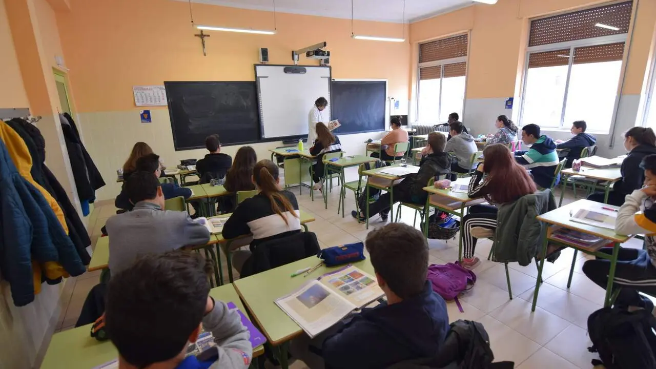 Un aula de una escuela concertada / HOY ARAG&Oacute;N