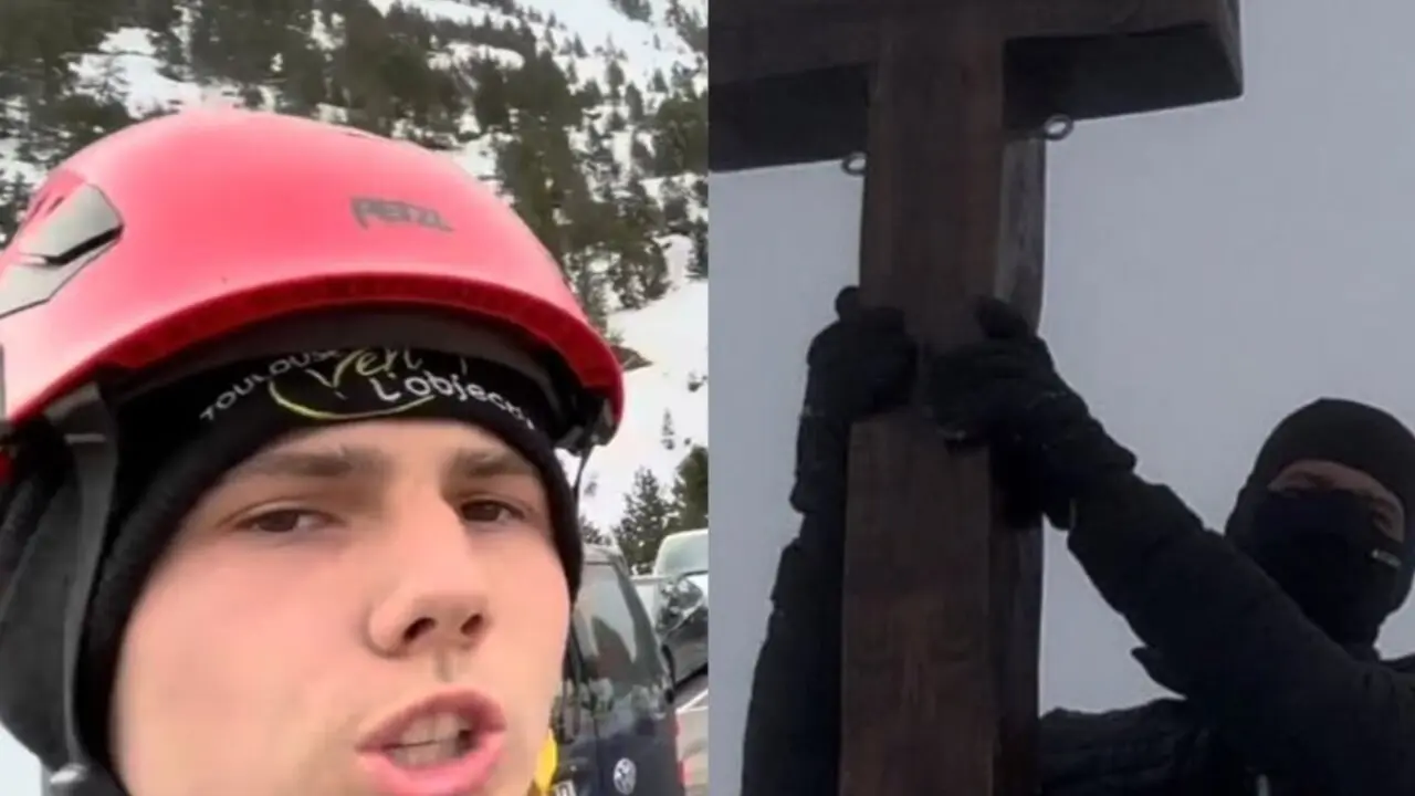 M&auml;el, el joven franc&eacute;s subiendo la cima del Aneto para devolver una cruz / HOY ARAG&Oacute;N