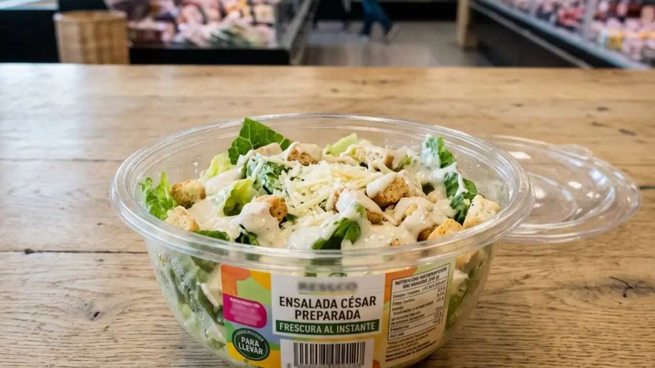 Ensalada C&eacute;sar en supermercado