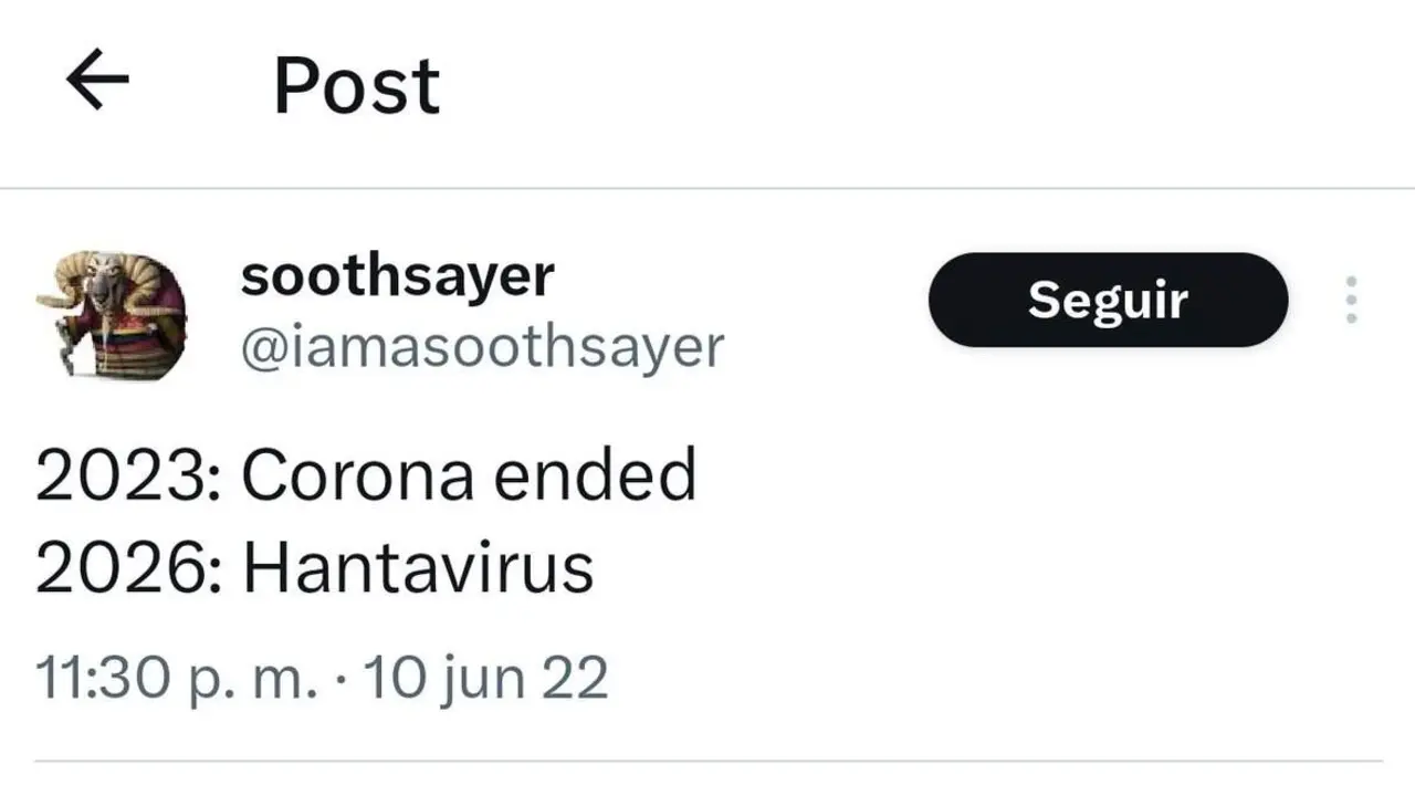 Tweet de @iamsoothsayer