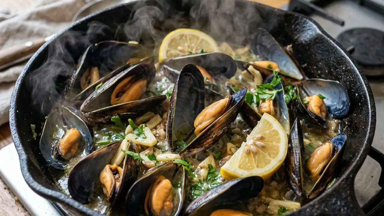 Cocinar mejillones