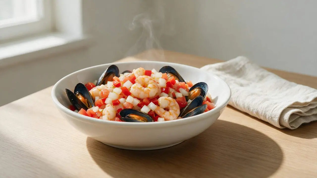 Imagen creada con Magnific | Receta de salpic&oacute;n de marisco