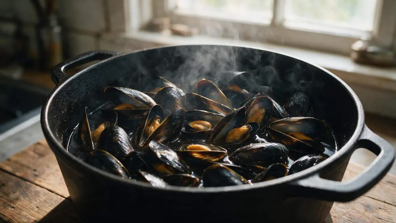 Imagen creada con Magnific | Receta para hacer mejillones