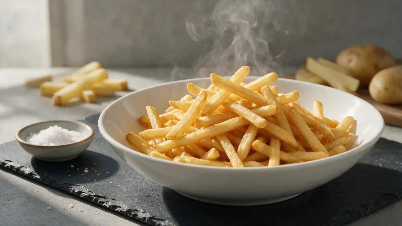 Imagen creada con Magnific | Receta para hacer unas patatas fritas perfectas