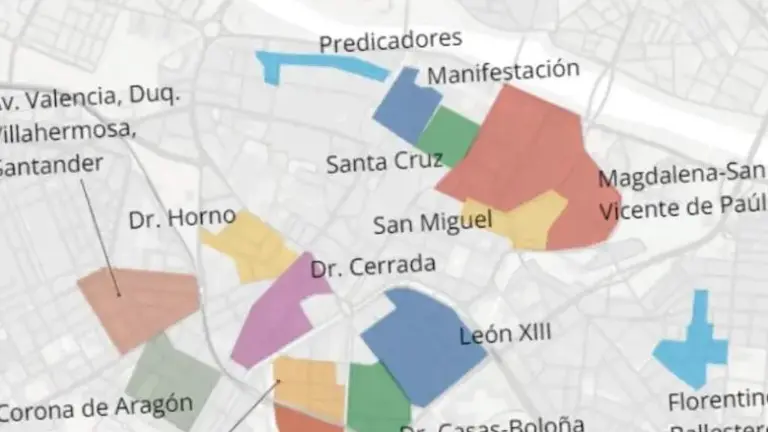 Mapa de las zonas m&aacute;s saturadas de Zaragoza