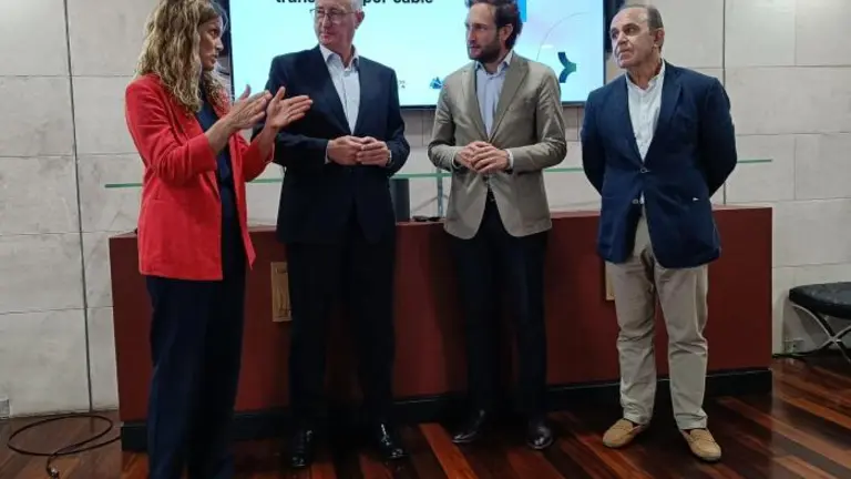 Gimeno, Blasco, Claver y Salesa, en la presentaci&oacute;n.
