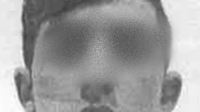 Imagen del rostro de R.R. en una de sus &uacute;ltimas detenciones en Zaragoza /Cedida a H.A.0