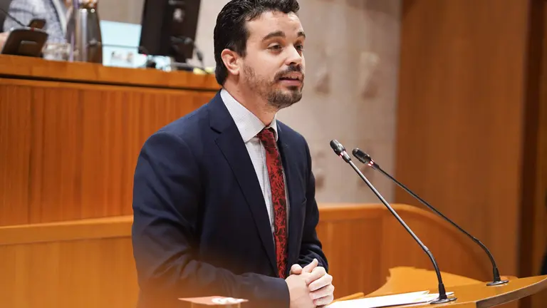 Dar&iacute;o Villagrasa, del PSOE, durante el pleno de este jueves