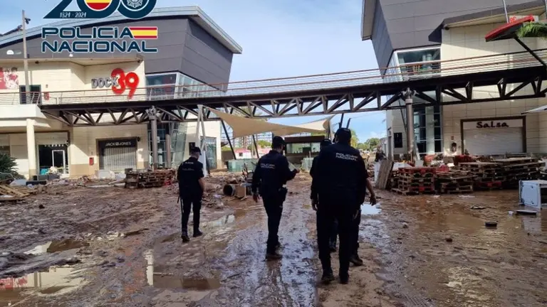 Imagen de la Polic&iacute;a en el centro comercial - CNP