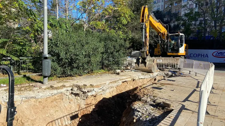 Obras del Huerva junto al puente del Emperador Augusto. HA