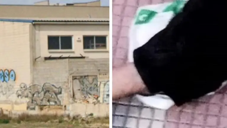 Imagen del lugar donde apareci&oacute; la mujer semidesnuda e inconsciente y otra de una transe&uacute;nte durmiendo en el entorno del albergue en Zaragoza/ H.A.