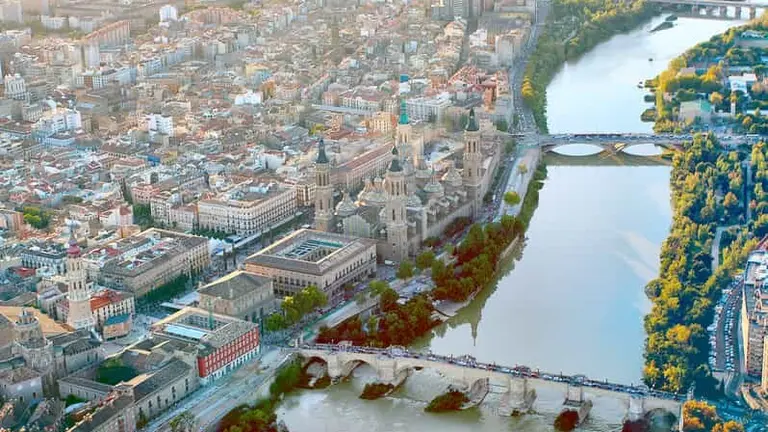 Vista de la ciudad de Zaragoza.