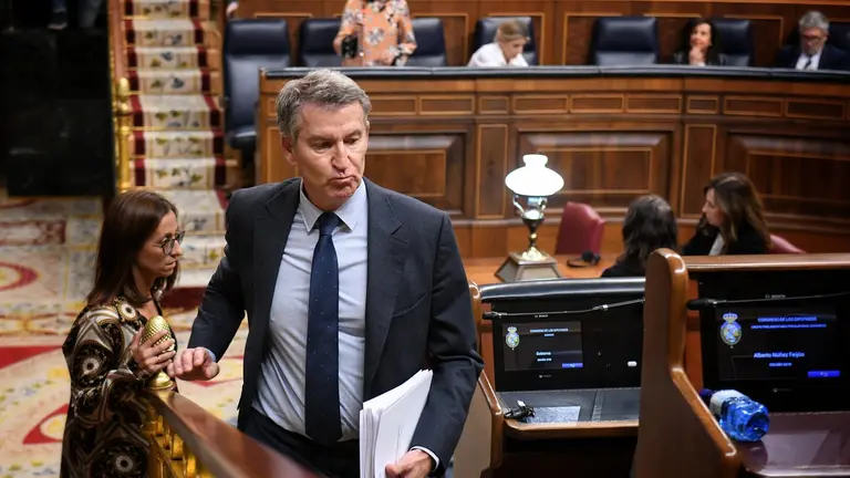 Alberto N&uacute;&ntilde;ez Feij&oacute;o, del PP, en el Congreso de los Diputados la pasada semana
