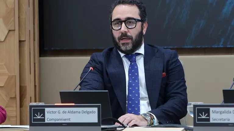 El empresario V&iacute;ctor de Aldama, en la comisi&oacute;n de investigaci&oacute;n de las mascarillas en el Parlament