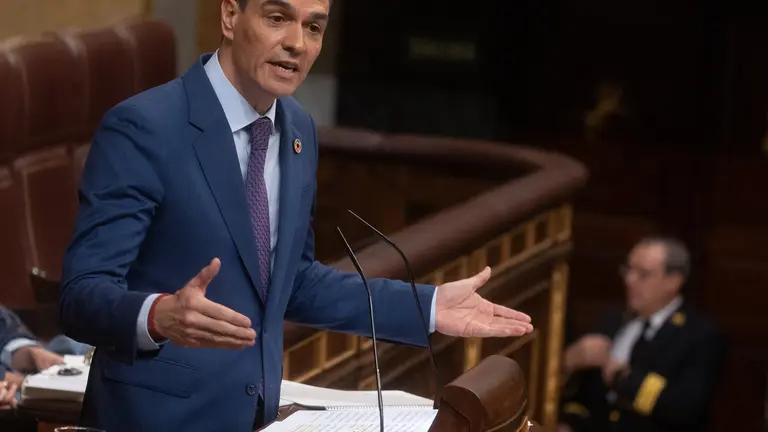 El presidente del Gobierno, Pedro S&aacute;nchez, en el Congreso de los Diputados