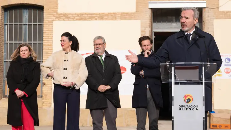 El presidente de Arag&oacute;n, Jorge Azc&oacute;n, en Huesca este jueves