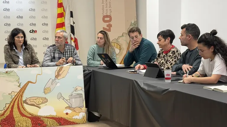 La secretaria general de CHA, Isabel Lasobras, en el Consello Nazional / EUROPA PRESS