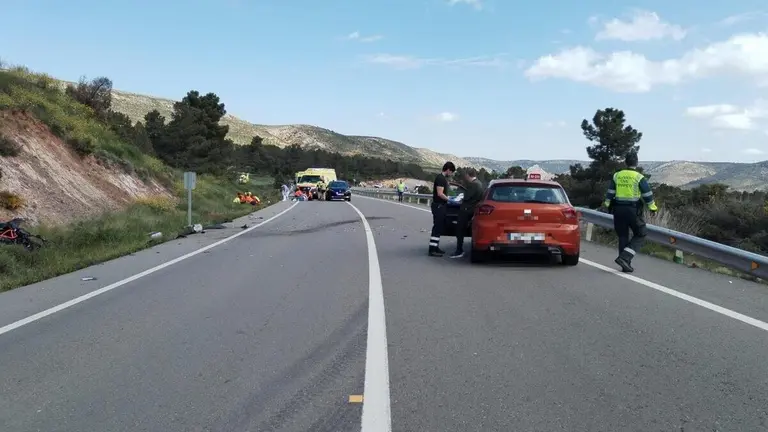 Accidente en Gargallo, Teruel: Muere un motorista y el otro conductor da positivo en coca&iacute;na ./ Europa Press