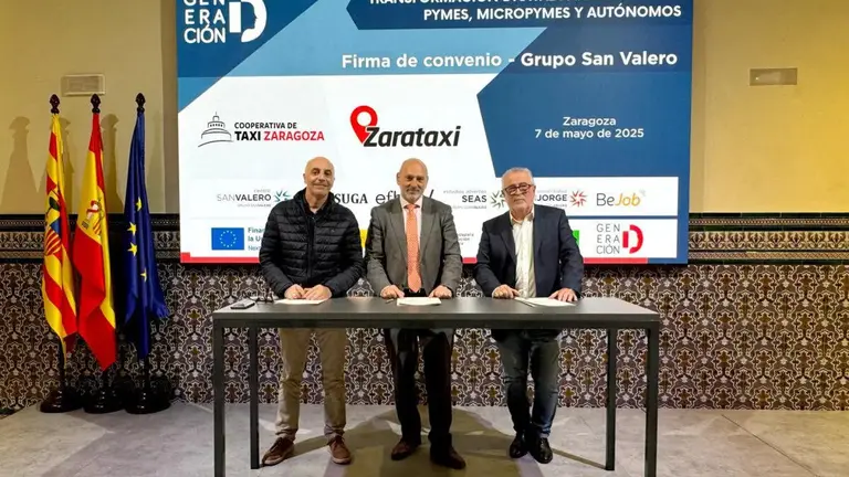 Grupo San Valero presenta un convenio pionero para la digitalizaci&oacute;n del taxi en Zaragoza