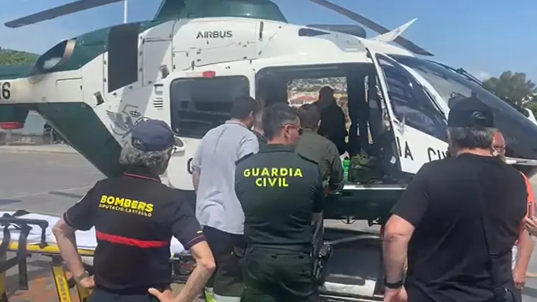 Momentos despu&eacute;s del rescate.
