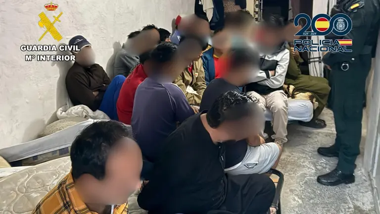 Nueve detenidos y 45 v&iacute;ctimas liberadas en una operaci&oacute;n contra la explotaci&oacute;n laboral. - GUARDIA CIVIL/POLIC&Iacute;A NACIONAL