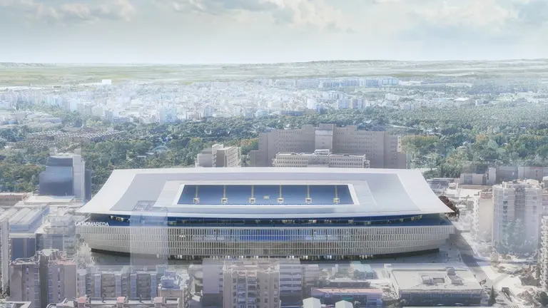Recreaci&oacute;n de c&oacute;mo ser&aacute; el estadio Ibercaja Romareda / Ayuntamiento de Zaragoza