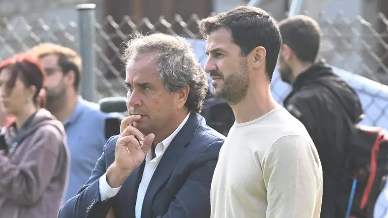 Juan Forc&eacute;n junto a Fernando L&oacute;pez / REAL ZARAGOZA