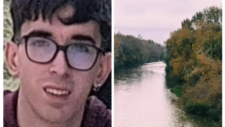 La imagen de Pablo Cebolla y el Ebro a su paso por La Cartuja/H.A.