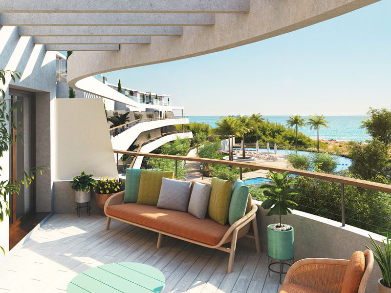 En la promoción The Edge, se tendrán unas vistas únicas al mar en un residencial que parece un 'resort' / Porta Mediterránea