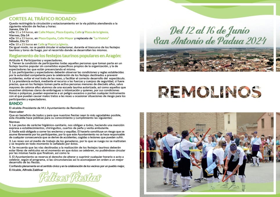 Programa fiestas Remolinos