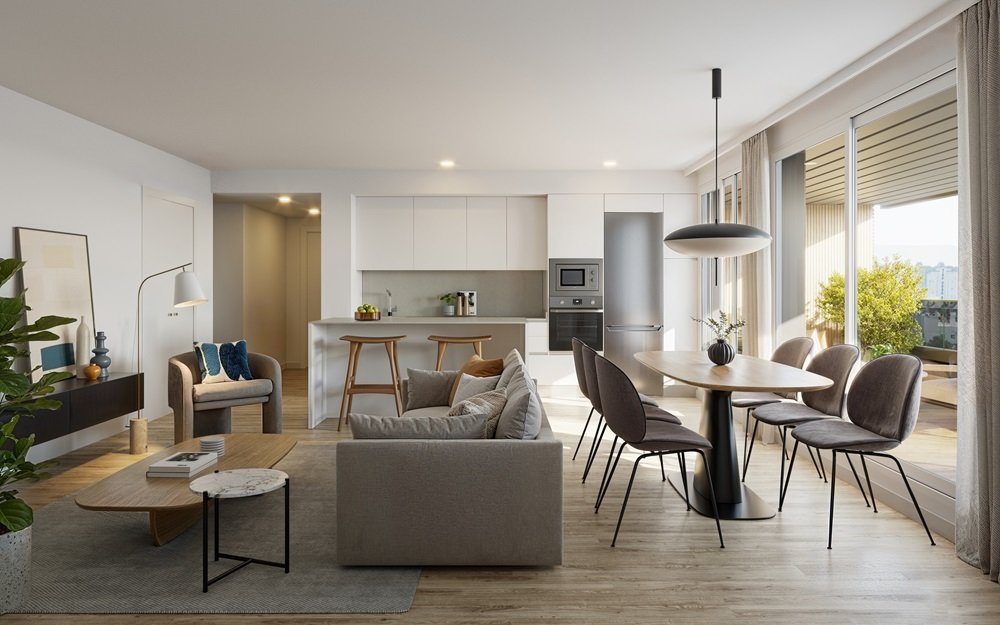 Salones amplios y luminosos en Atrium Residencial / Aragón Siglo XXI