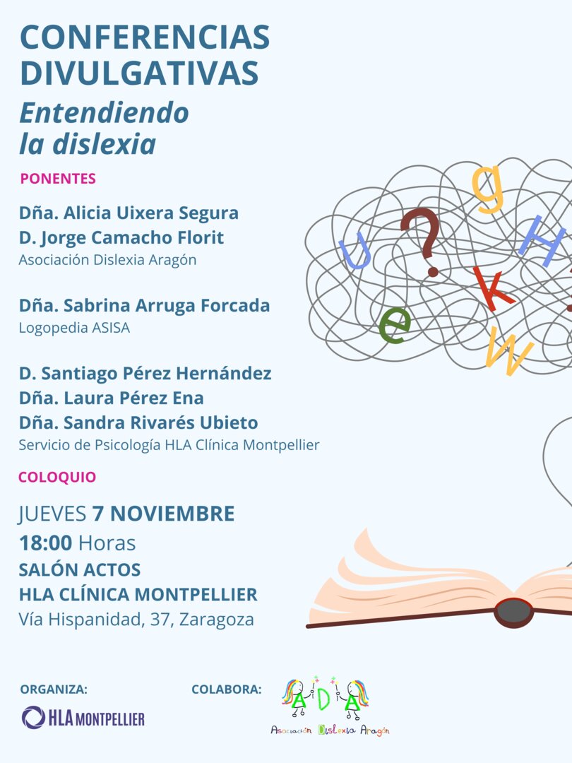 CARTEL CHARLA DISLEXIA