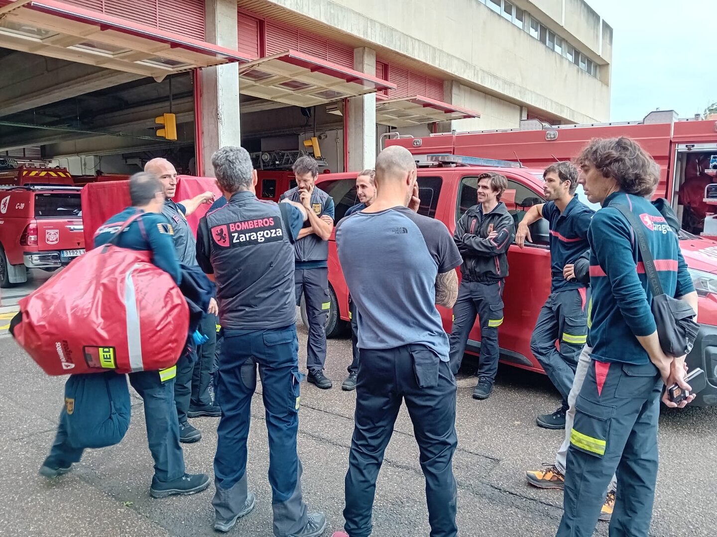 Contingente Aragonés que sale hacia Valencia