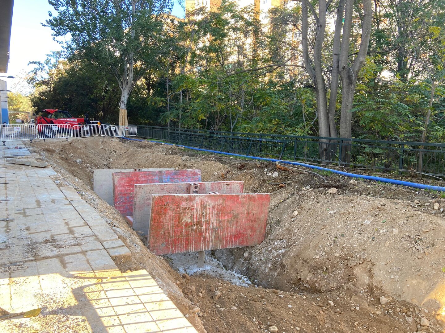Obras del Huerva junto al puente del Emperador Augusto. HA