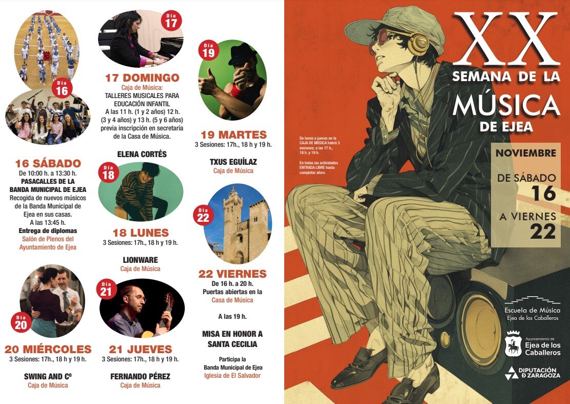 Programa resumido de la XX Semana de la Música en Ejea. / HA