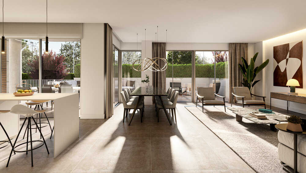 Interiores confortables y luminosos en Unique Residencial / Brial
