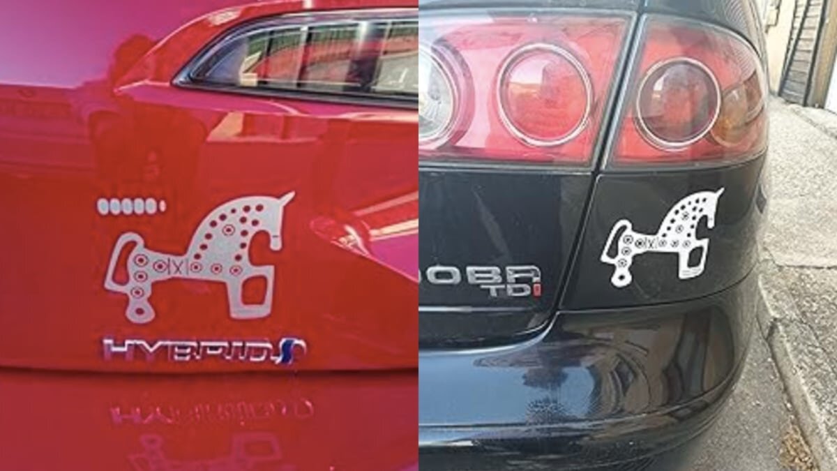 Caballito de Soria en los coches.