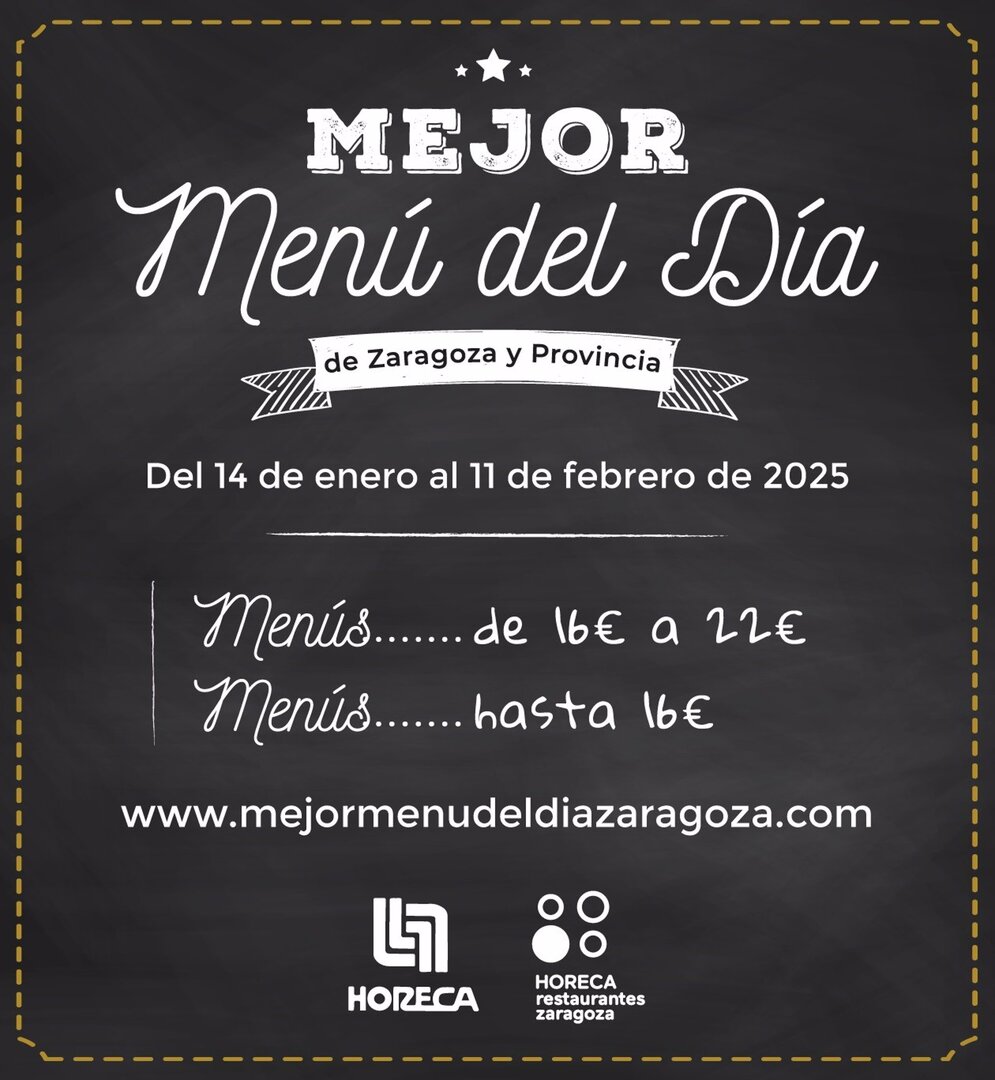 Cartel del concurso Mejor Menú del Día / HORECA ZARAGOZA