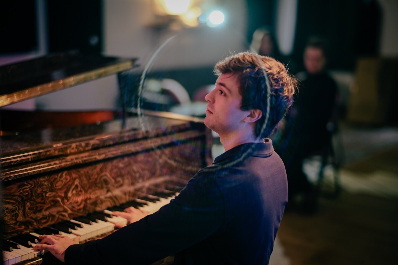 El pianista, en su estudio en Leipzig (Alemania!)