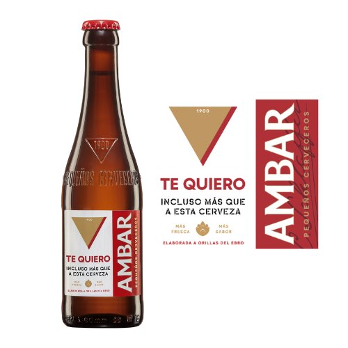 Pack de 12 botellas Ambar Especial "Te quiero incluso más que a esta cerveza"