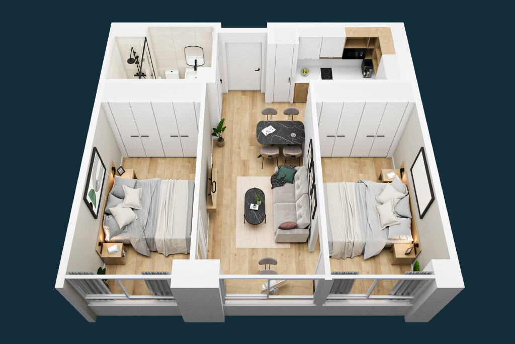 Viviendas tanto para uso individual como para parejas / Garlan Inmobiliaria