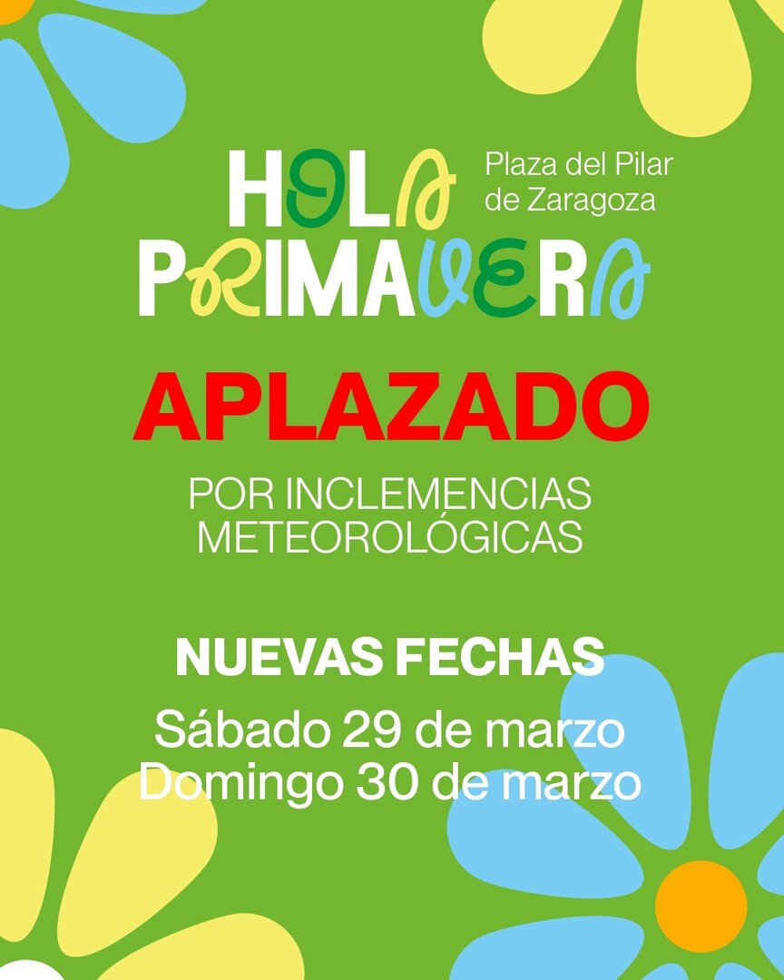 Aplazado el festival Hola Primavera por el mal tiempo