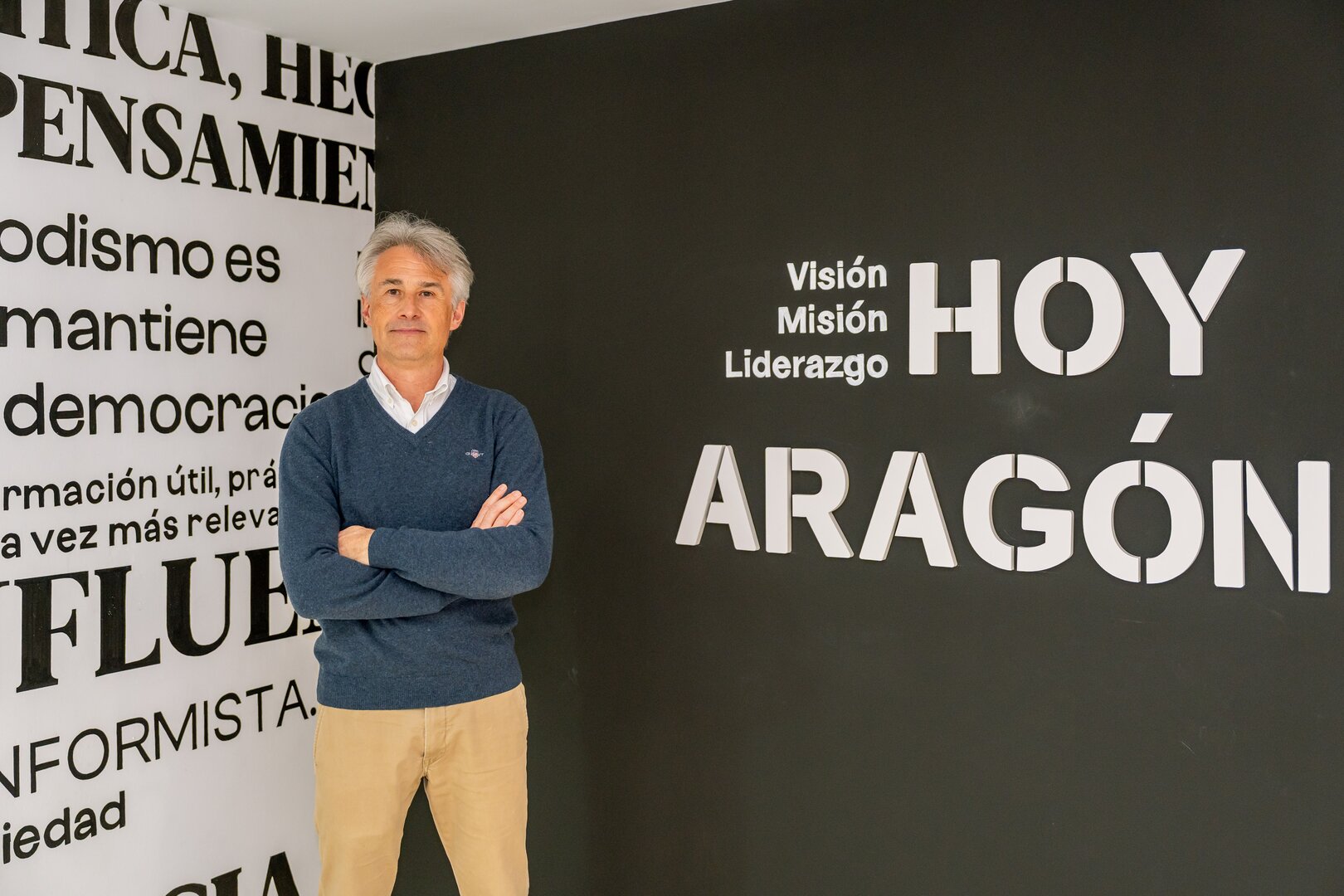 El director general de Apser, Alex Casanovas, en la redacción de HOY ARAGÓN / Álvaro Calvo para HOY ARAGÓN
