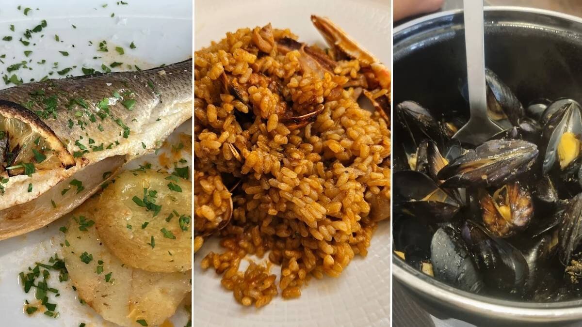 Algunos de los platos de 'Al Punt' (Cambrils)